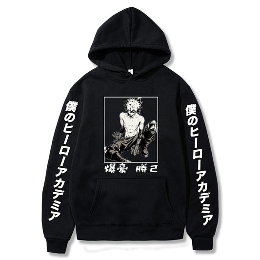 Fashion Japanese Anime My Hero Academia Hoody Sweatshirt Women Harajuku Kawaii Bakugou Katsuki Graphics Winter Oversized Hoodies