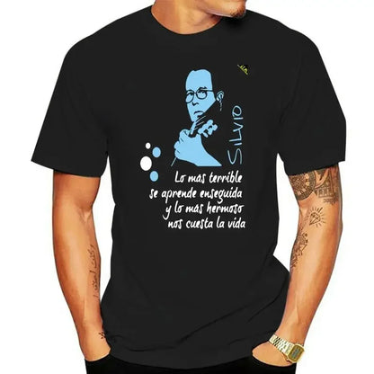 Cotton fashion 2022 trend T-shirt Printed crew neck short sleeve casual The Great Silvio Rodriguez T Shirts Men Printing