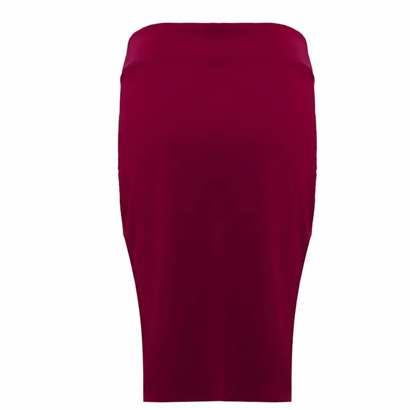 Women Pencil Skirt New Ladies Office Stretch Bodycon Midi Skirt Female High Waist Mid-Calf Jersey Skirts Puls Size XL