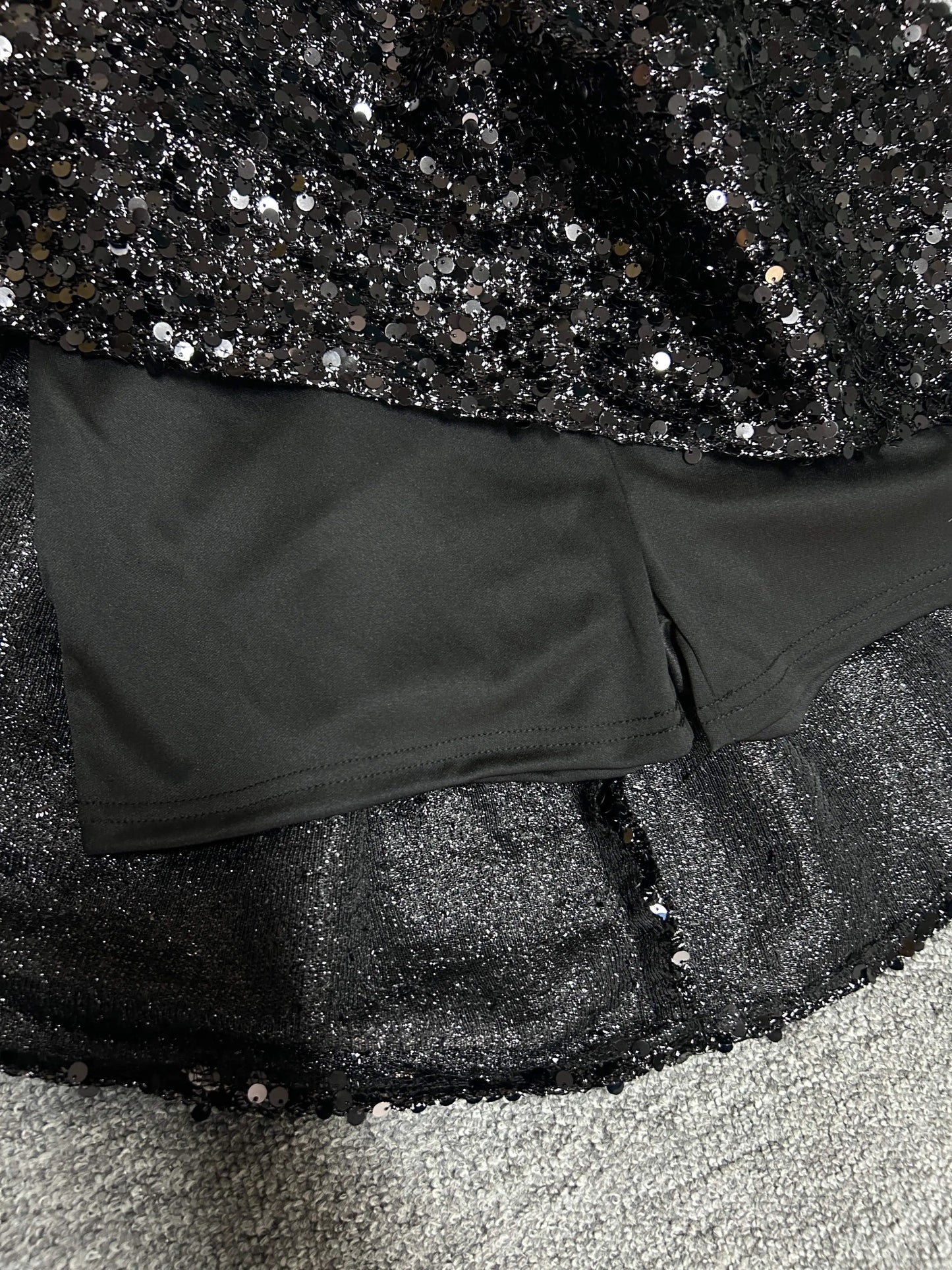 Sexy Shoulder Backless Sequin A-line Mini Dress for Women - Elegant Glitter Party Outfit for Graduation Cocktail Night Club