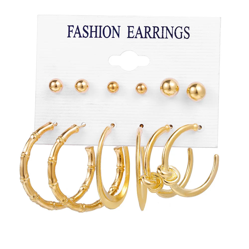 Fashionable Pearl Note Butterfly Geometric Tassel Stud Earrings Women Suit Elegant Charm Engagement Party Jewelry
