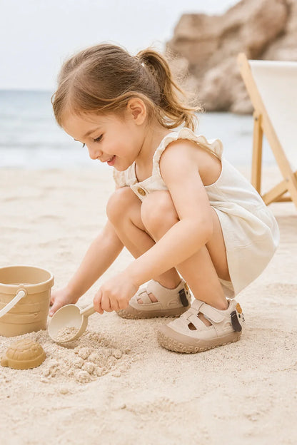 PU Leather Summer Sandals For Children Cute Dog Boy's Girl's Sandals Anti-slippery Ergonomics Barefoot Sandals For Children
