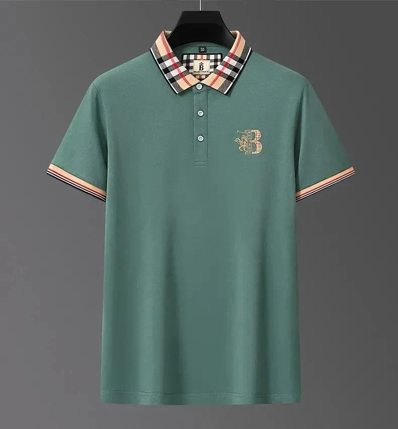 Luxury brand short sleeve men's polo shirt hot selling in summer classic embroidery high-end breathable cotton golf top T-shirt