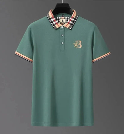 Men's short sleeved luxury brand POLO shirt summer new jacquard design fashionable classic golf top soft breathable T-shirt