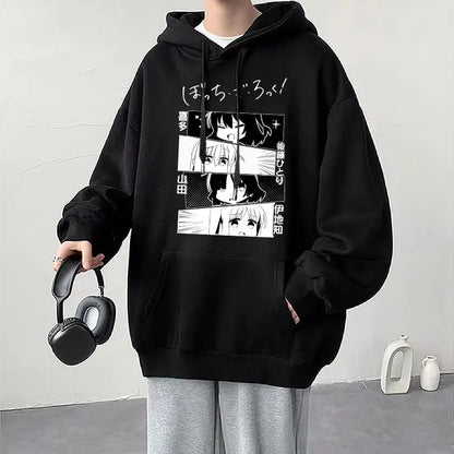 Anime Cos BOCCHI THE ROCK! Hoodie Kessoku Band Logo Couples Hoodies Goto Hitori Ijichi Nijika Cospaly Oversized Long Sleeve Male