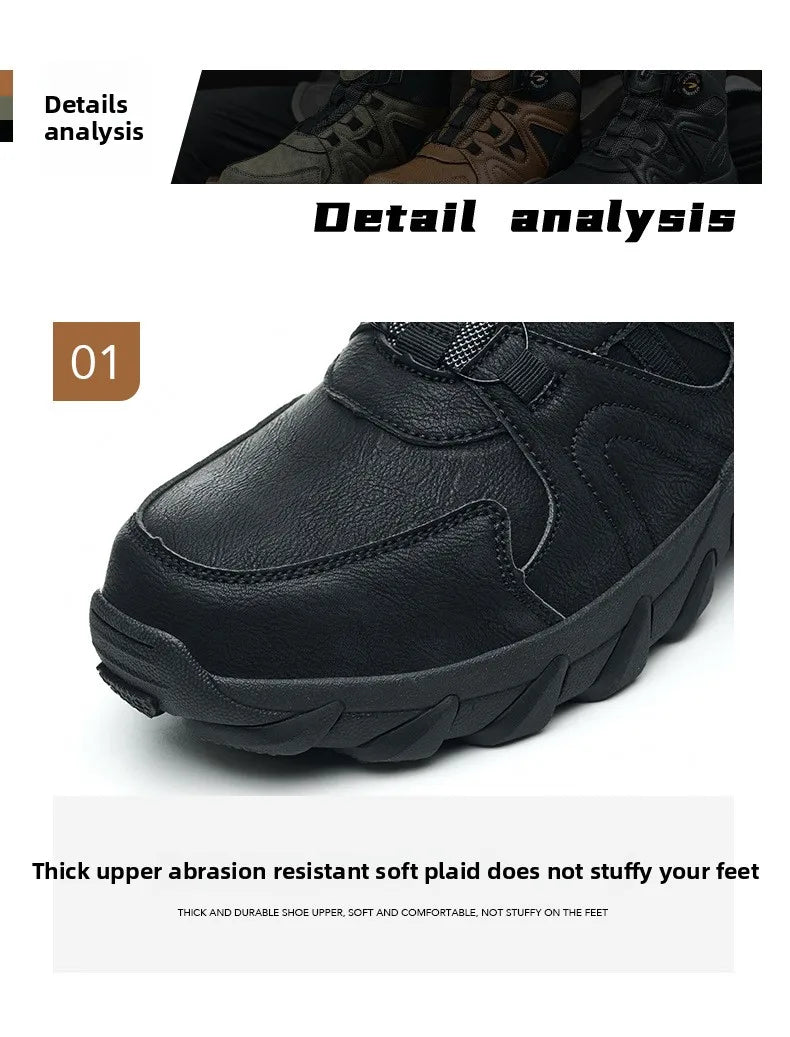 Work Safety Shoes Smash-proof and Puncture-proof Sports Safety Shoes Outdoor Mountaineering Wear-resistant Steel Boots