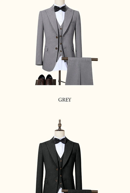 Novo terno masculino de 2 botões, design moderno azul, blazer de escritório, traje masculino de luxo, acabamento com miçangas na borda