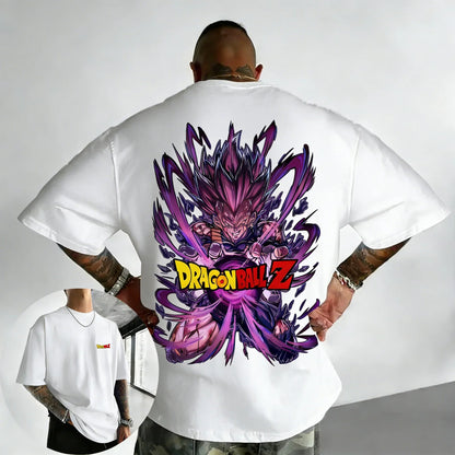 T-shirt Summer New Vegeta Printed Men's and Women's Trendy Versatile Loose Casual Short Sleeve Top