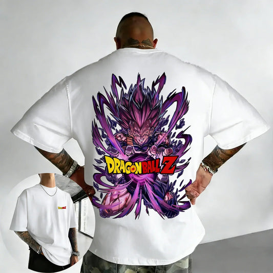 T-shirt Summer New Vegeta Printed Men's and Women's Trendy Versatile Loose Casual Short Sleeve Top