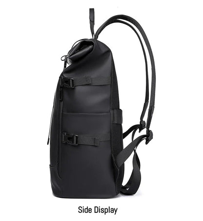 New Shoulder Bag Men's Senior Sense of Business Computer Outdoor Leisure Rolled Edge Travel Backpack Fashion Commuting