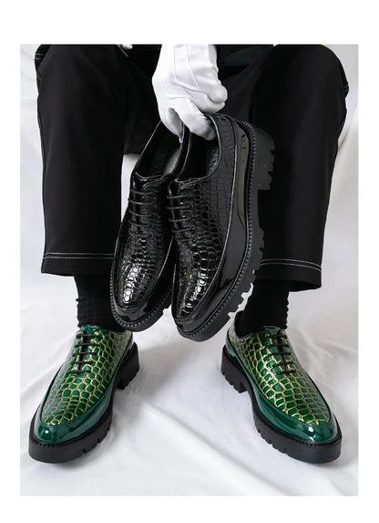 New high-end and trendy pointed-toe leather shoes for men's business formal wear British-style Korean casual shoes