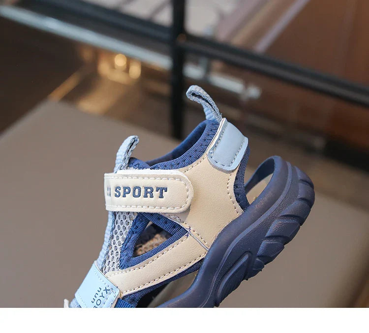 Summer Children Beach Sandals Boys Breathable Mesh Sport Sandals Baby Soft Light Kindergarten Cool Shoes
