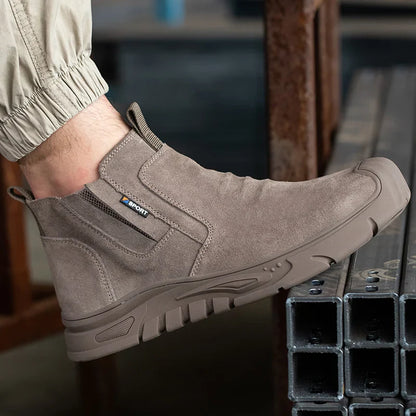Steel Toe Cap Working Boots Anti-Puncture Work Shoe For ManIndestructible Work Shoes Outdoor Work Shoes Safety Boots for Men