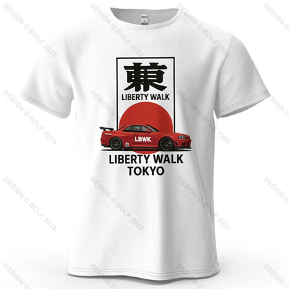 Liberty Walk Tokyo Printed Men's T-Shirt 100% Cotton Oversized Stylish Graphic Tees for Women Tops Tees Casual Streetwear