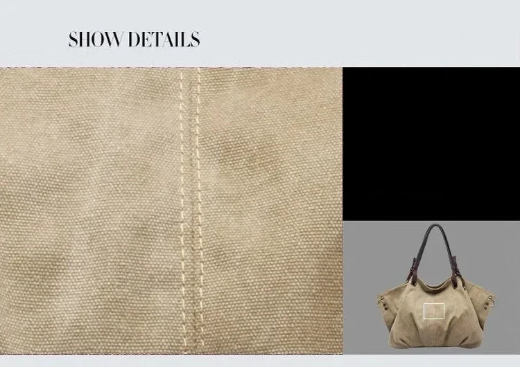 2024 New Arrival Women's Bag Fashion Casual Canvas Bag Large Capacity Handbag Shoulder Messenger Bag Many Colors BD866