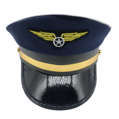 Men Women Baseball Caps Adult Adjustable Captain Costume Admiral Hat Y2K Cosplay Sailor Pilot Hat For Costume Party Performance