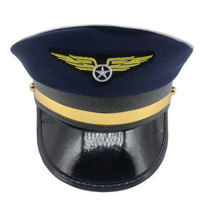 Men Women Baseball Caps Adult Adjustable Captain Costume Admiral Hat Y2K Cosplay Sailor Pilot Hat For Costume Party Performance