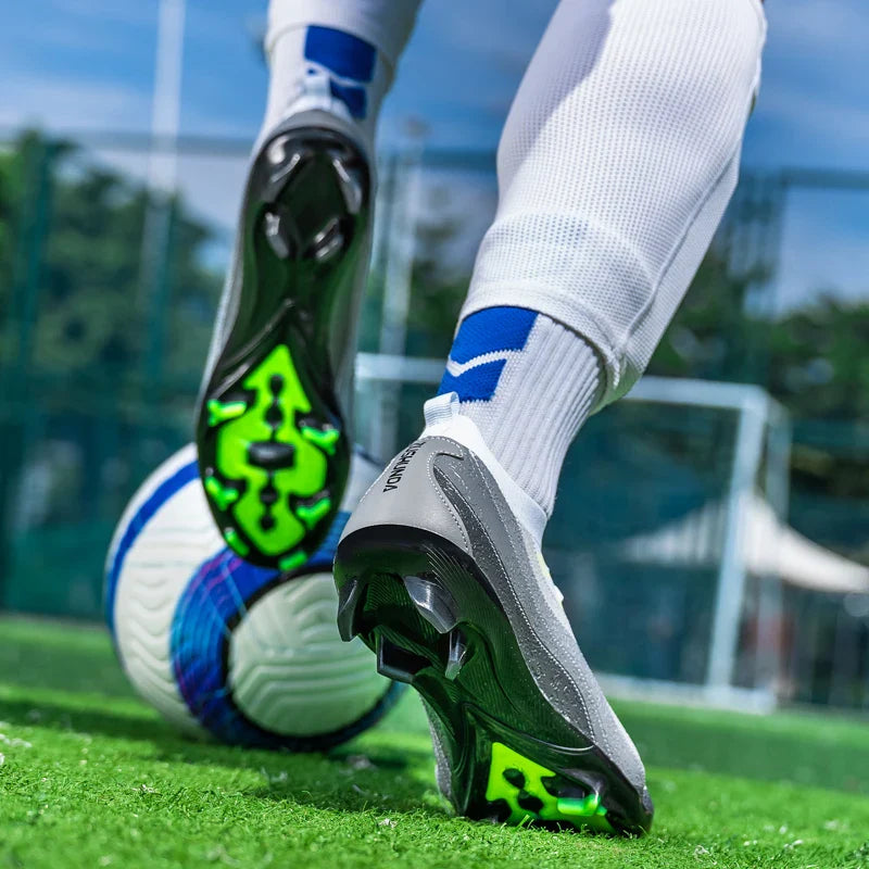 Men's Sports Football Shoes Fg/Ag Long Nail Adult Artificial Grassland Durable Training Specific Shoes High-Tops Non Slip Shoes
