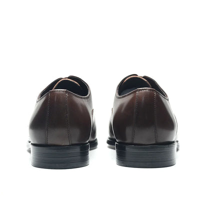 Genuine Leather Handmade Men's Oxford Dress Shoes Cap Toe Lace-Up Classic Business Office Shoe Wedding Party Formal Shoes Man