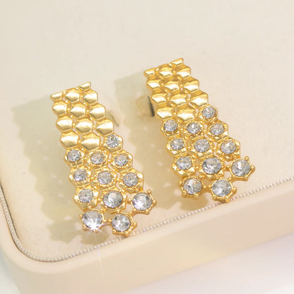 4Piece Luxury White Zircon Jewelry Set Necklace Earring Bracelet Ring Gold Plated Electroplating Dubai Banquet For Women