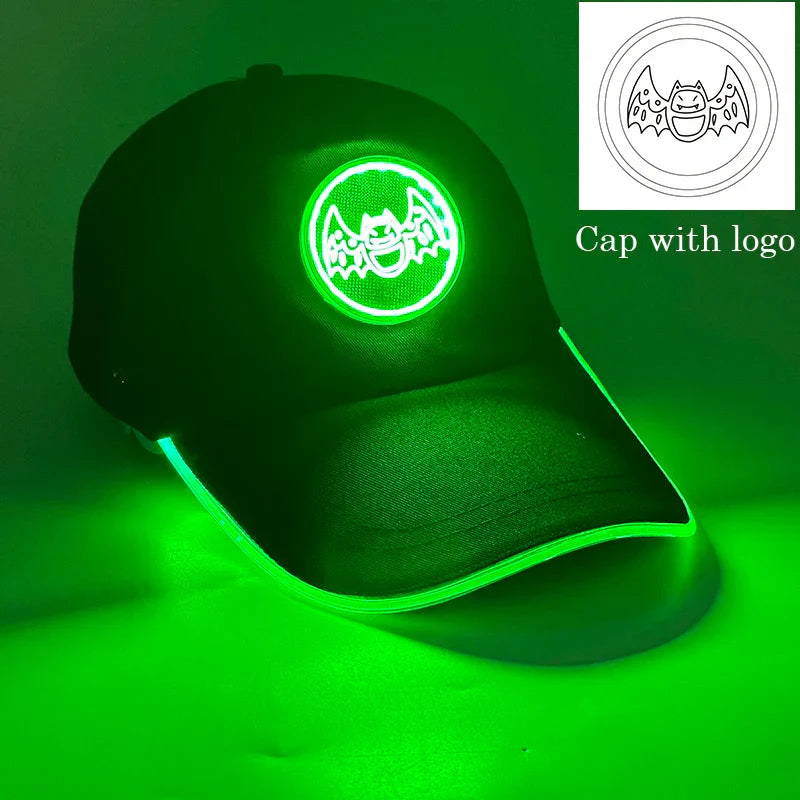 Baseball Caps Night Glow Light Cap Boys Girls Fashion Headwear Costumes Accessory Caps Hats