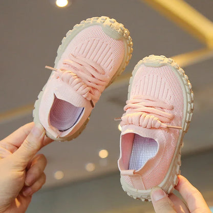 Sport Running Soft Casual Breathable Spring Autumn Baby Boys Girls Bottom Non-Slip Kids Sneakers Children Shoes
