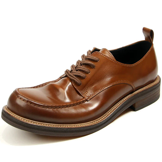 Business Men leather shoes Cow leather Men dress shoes handmade Men formal dress High quality Retro Oxford Shoes wear-resistant
