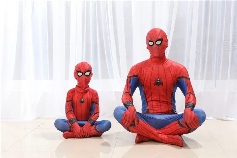 Spider Man Cosplay Costume Zentai Spiderman Costume Superhero Bodysuit Spandex Jumpsuit Suit for Child Kids Adult