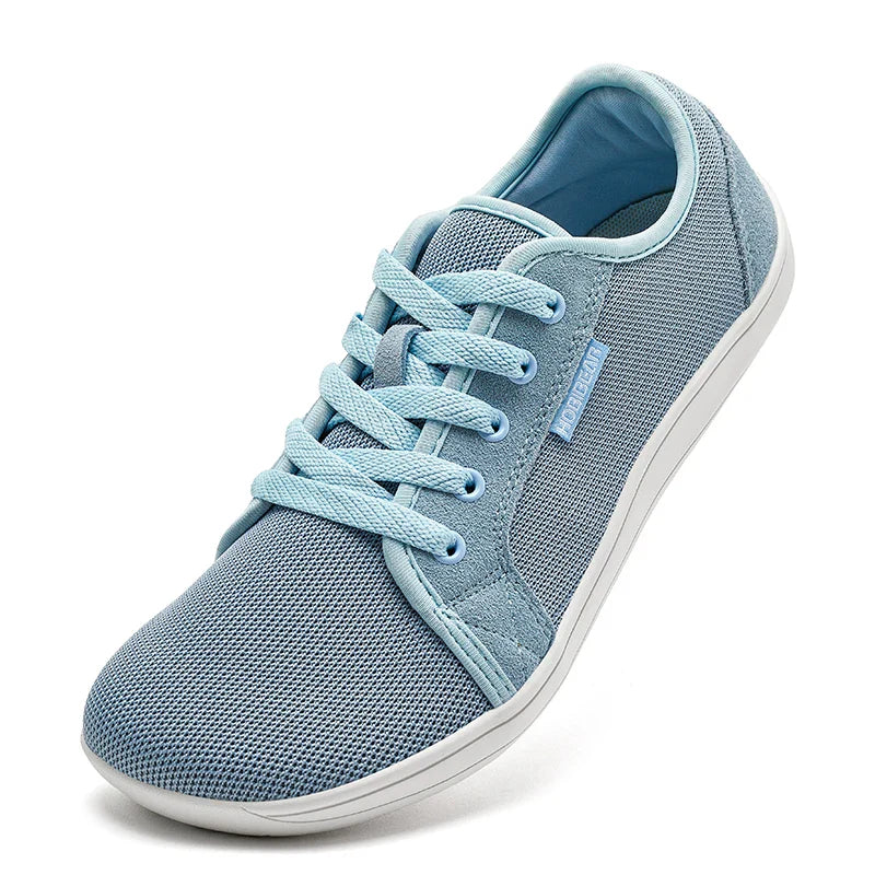 Tênis Esportivo Casual Unissex de Corrida com Cadarço e Zero Drop, Bico Largo, para Caminhada ao Ar Livre