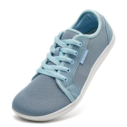Tênis Esportivo Casual Unissex de Corrida com Cadarço e Zero Drop, Bico Largo, para Caminhada ao Ar Livre
