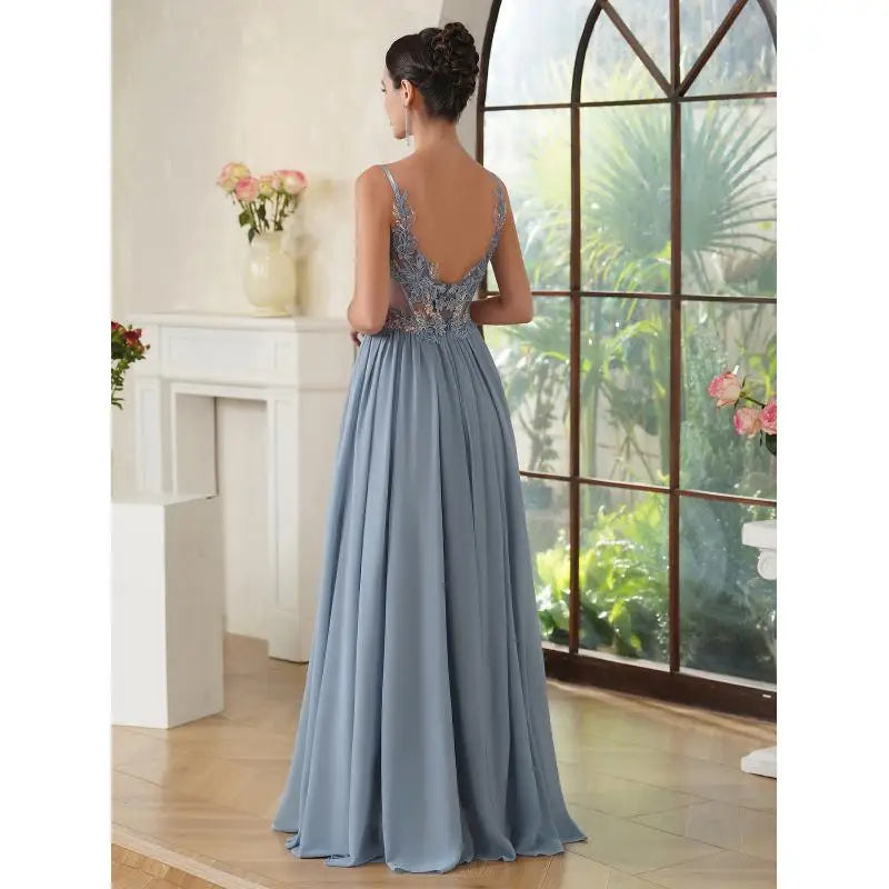 New Spaghetti Straps Evening Dress Mermaid Dress Beaded Appliques Wedding Dress Illusion Prom Gowns Formal Party Vestido De Gala