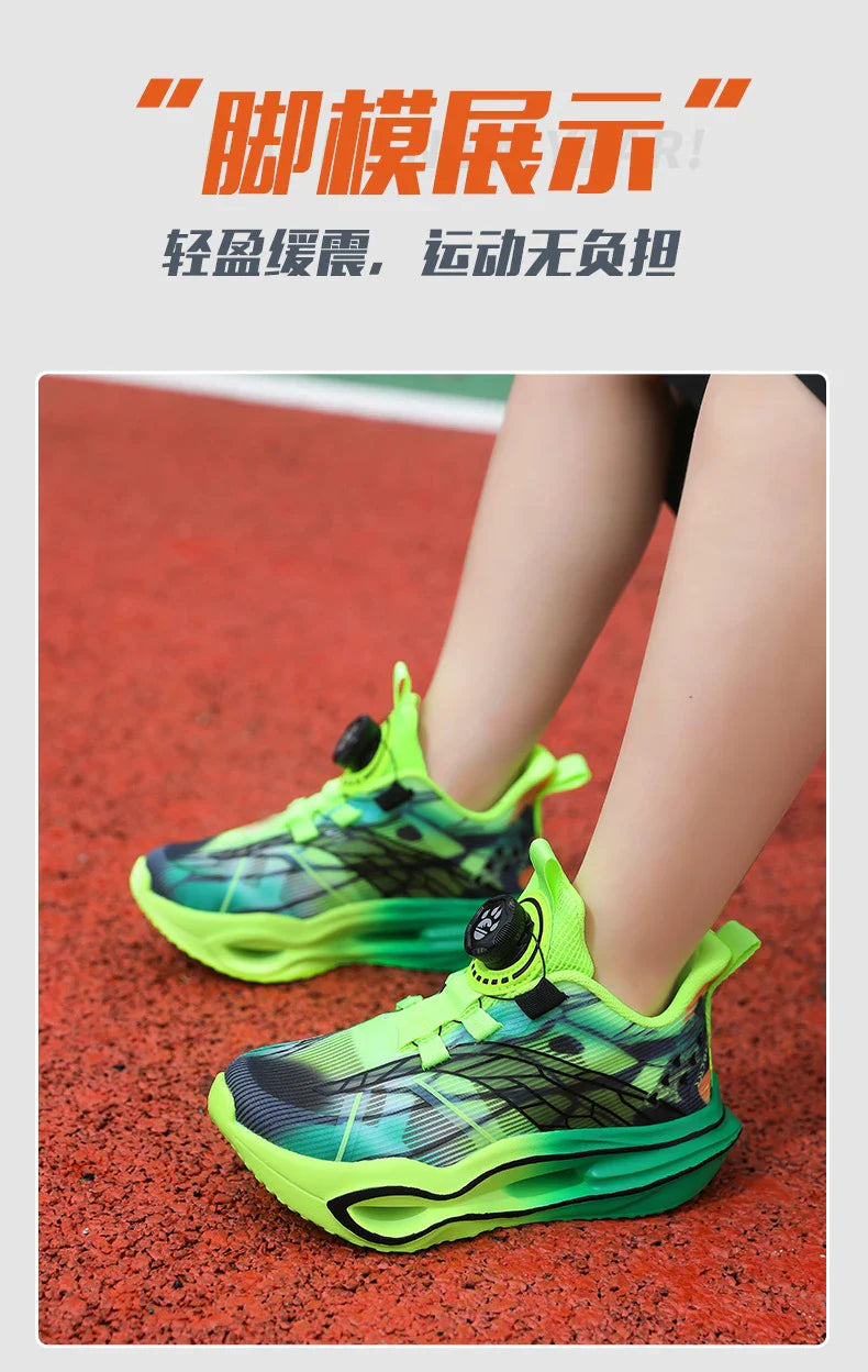 Children‘s Basketball Shoes Cushioned Sneakers Non-slip Breathable Running Shoes Lace-up Boys Girls Athletic Shoes Tennis Shoes