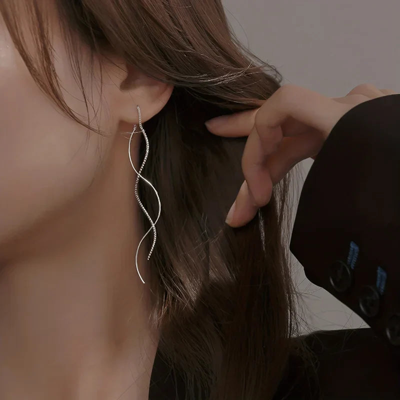 EVISPOL Long Tassel Earlines Fashion Dangle Earrings Before & After The Wave Design Suitable for Christmas Halloween Women Gift