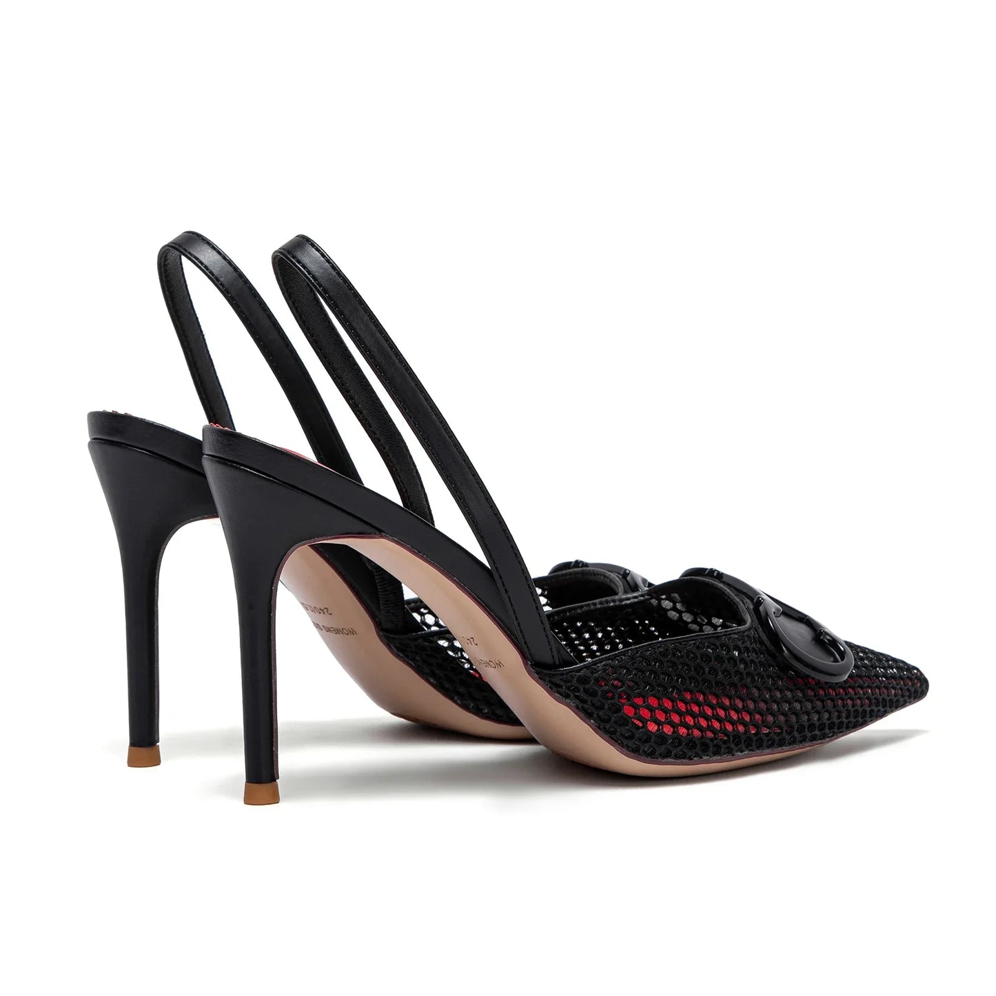 Women's High Heels 2025 Summer Breathable Mesh Black Business Sandals 9cm