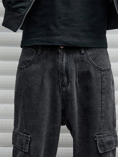 Y2k New Baggy Jeans Male Hip Hop Harajuku Trousers Wide Leg Denim Pants Men's Jeans Streetwear Korean Oversize Cargo Pants