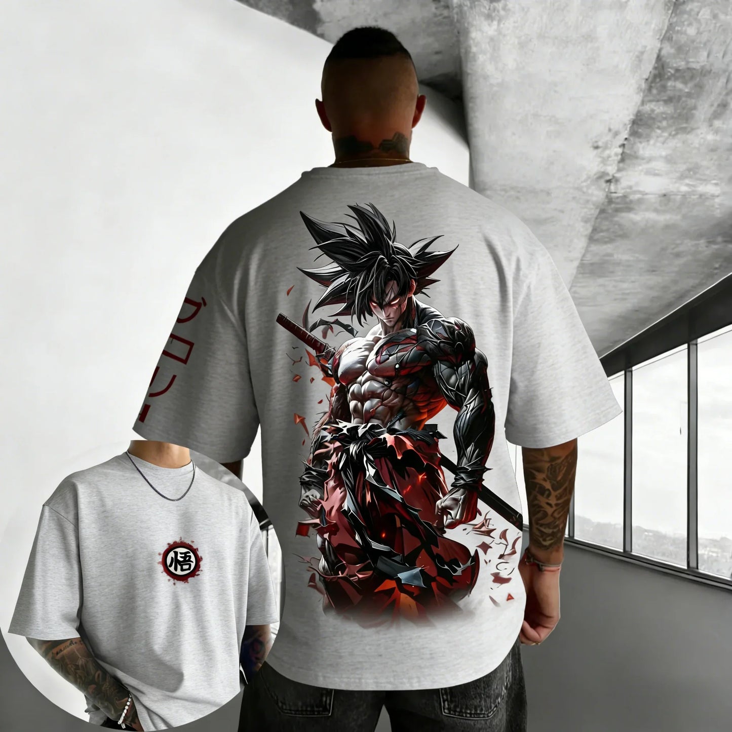 Anime Oversized Cotton T-shirt Summer Printed Unisex Street Hip Hop Loose Casual Short Sleeve Top