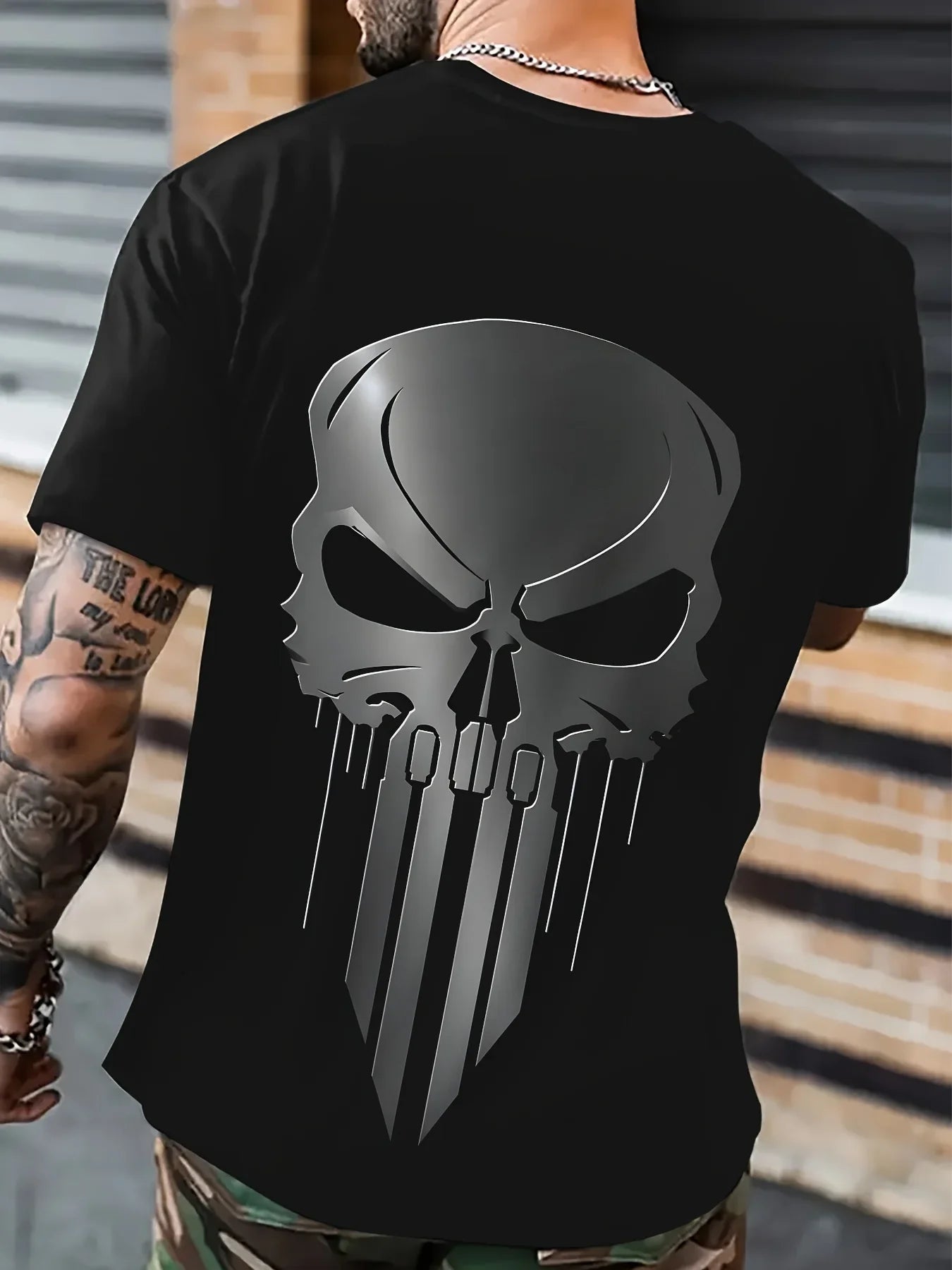Graphic T-Shirt for Men Skull Tears Design 3D Print Superhero Graphic Tee Comfortable Fit T Shirt