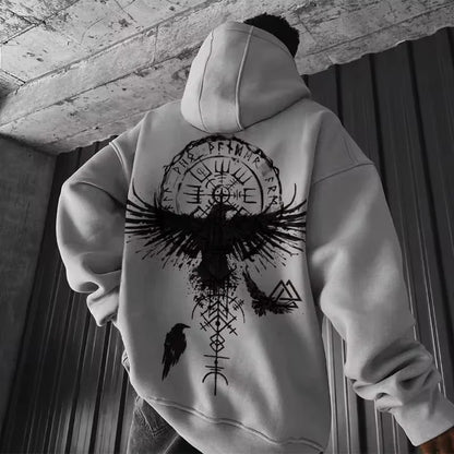 Y2K Men Long-sleeve Hooded Sweatshirt Autumn Winter Daily Outdoor Casual Street Fashion Sportswear