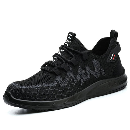Light Breathable Sneaker Safety Shoes Steel Toe Shoes for Men Anti-slip Anti-impact Anti-puncture Outdoor Work Security Shoes