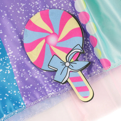 Rainbow Lollipop Girls Dress Sweet Purim Festival Celebrate Costume Fancy Carnival Children Vestidos Princess Cosplay Outfits