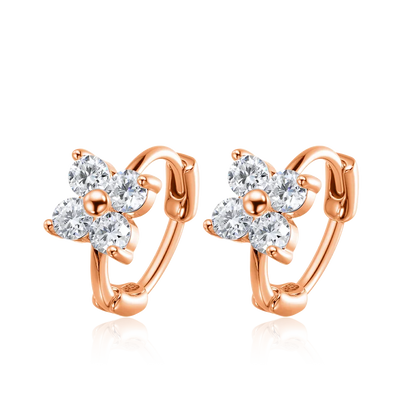 3mm D Color Moissanite Hoop Earrings for Women GRA Certified Round Brilliant Cut Moissanite s925 Silver Dainty Earring