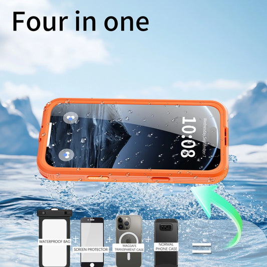 Magnetic Waterproof Phone Case for Swimming & Diving - Compatible with iPhone 17/17AIR/17Pro/17Promax