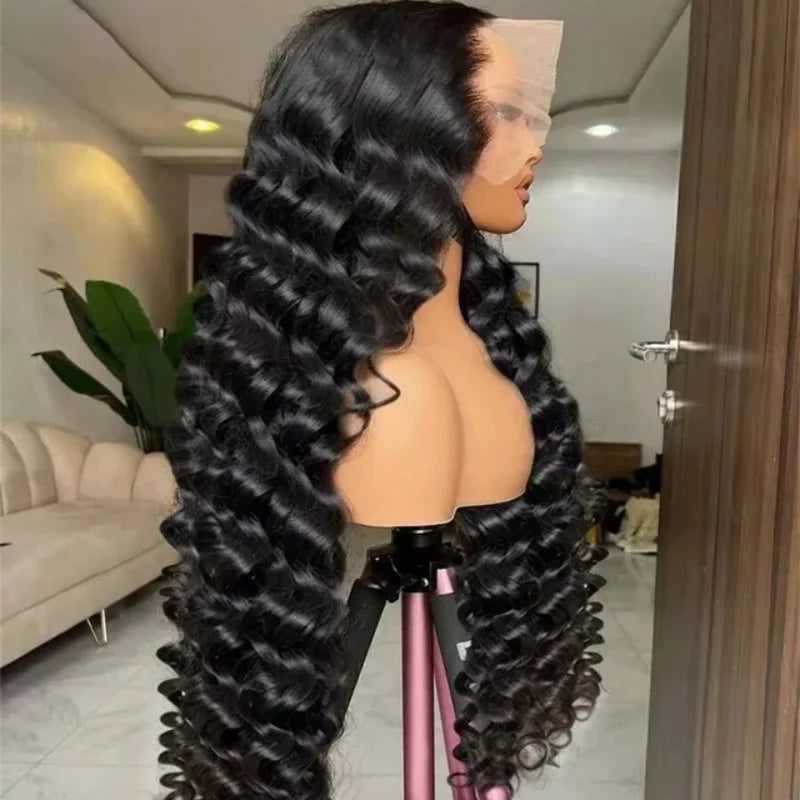 40 Inch HD Loose Deep Wave 13x6 Lace Front Human Hair Wigs Brazilian Curly Water Wavy 13x4 Lace Deep Wave Frontal Wigs For Women