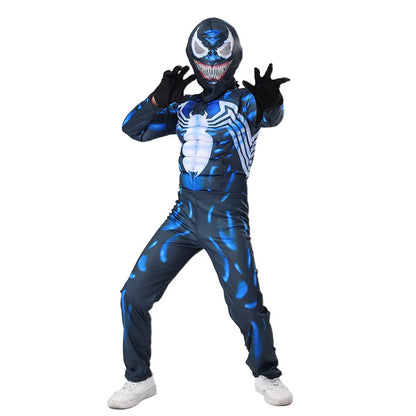 Venom Muscle Costume Cosplay Superhero Kids Suit Disguise Carnival Party Clothing