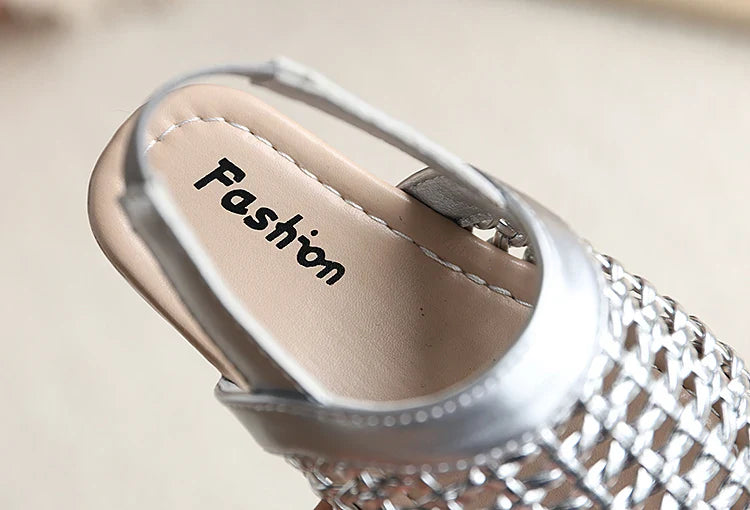 Baby Girls Shoes Braided Sandals for Girls Kids Fashion Hollow Out Leather Shoe Soft Sole Retro Princess Slippers Beach Shoes