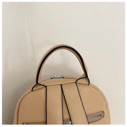 Embroidery Name Backpack Women's PU Bag Fashion Ladies Gift High Quality PU Backpack Personalized Girls Outdoor Small Backpack