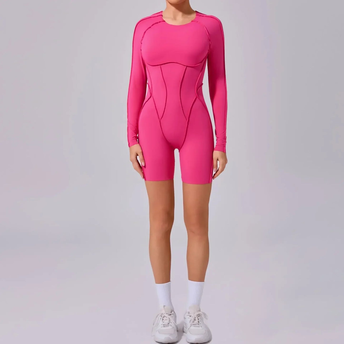 Women's High Elasticity Sports Bodysuit Kit Yoga Fitness Jumpsuit Open Back Hip-Lift Outdoors Gym Workout Sexy Fitness Outfit