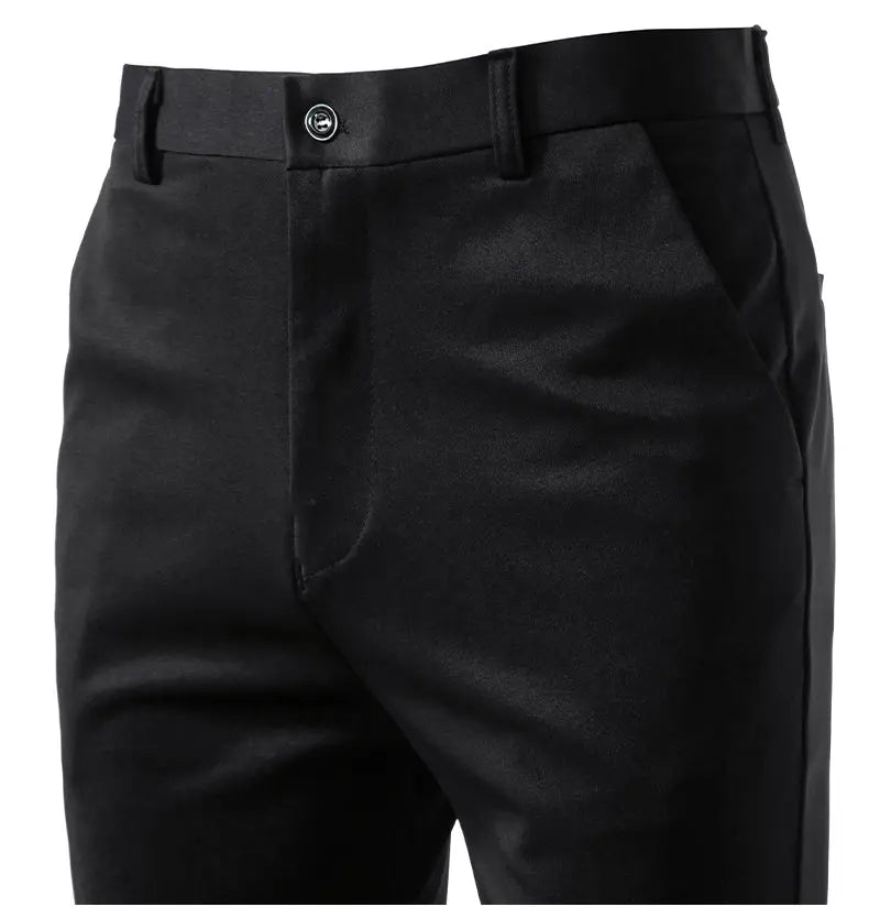 Male Smart Casual Pants Stretchy Men's Lightweight Quick Dry Breathable Slacks Casual Work Dress Pants for Men