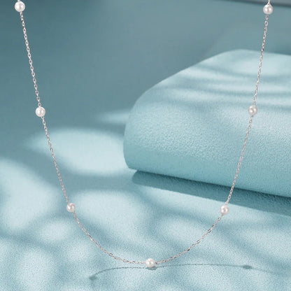 925 Sterling Silver Necklaces Charms for Women Crystal Cross Clavicle Collar Chain Simple Choker Necklace Accessories Gift