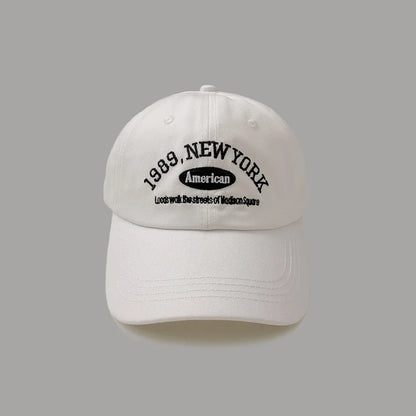 Retro Letter Embroidery Baseball Cap for Men and Women Curved Brim Hat Summer Outdoor Soft Top Caps Casual Snapback Sun Hats